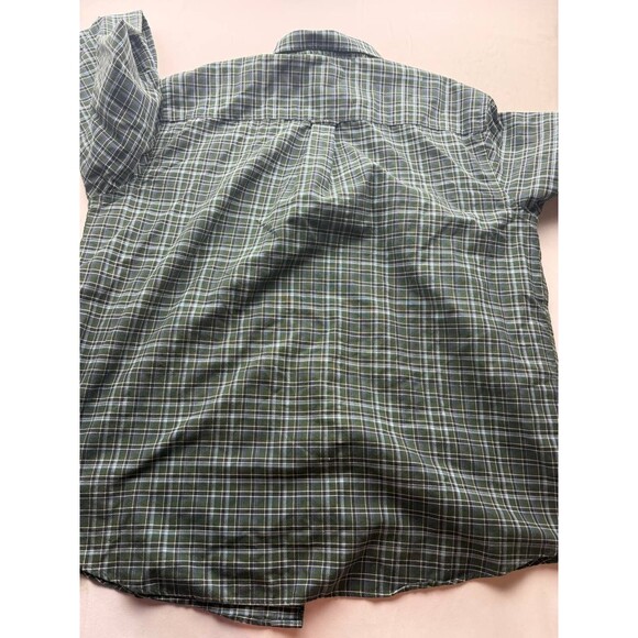 St Johns Bay Iron Free Shirt Mens Size 2XLT Green Plaid Long Sleeve Button Up - Picture 6 of 6